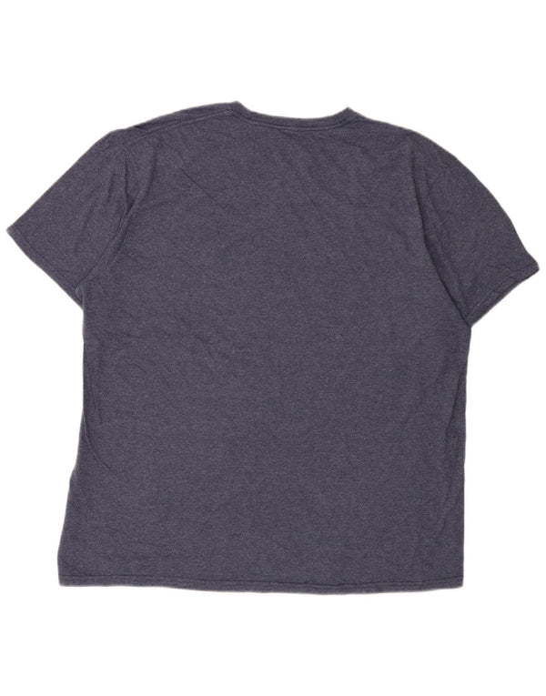 Quiksilver Mens Premium Fit Graphic T-Shirt Top XL Navy Blue Flecked Cotton