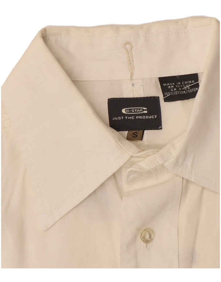 G-Star Mens Shirt Small White Cotton