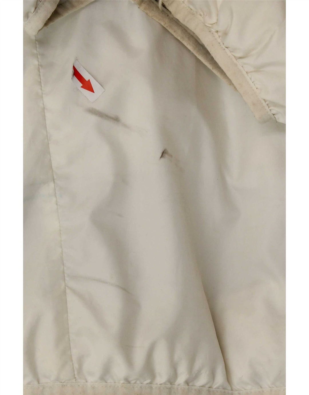 Nike Mens Hooded Reversible Padded Jacket UK 44 2XL White Check Polyester