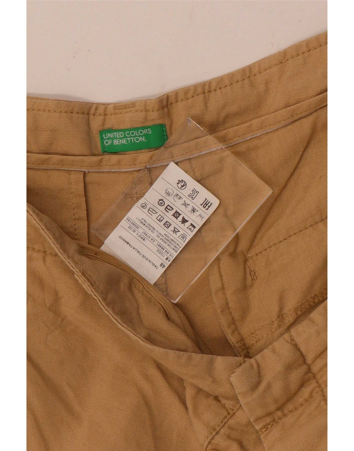 Benetton Mens Chino Shorts IT 48 Medium W34 Beige Cotton