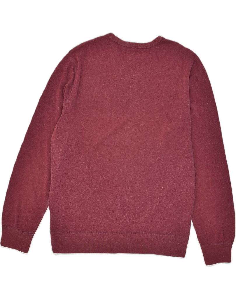 J. CREW Mens Sweatshirt Jumper Large Maroon Cotton | Vintage J. Crew | Thrift | Second-Hand J. Crew | Used Clothing | Messina Hembry 