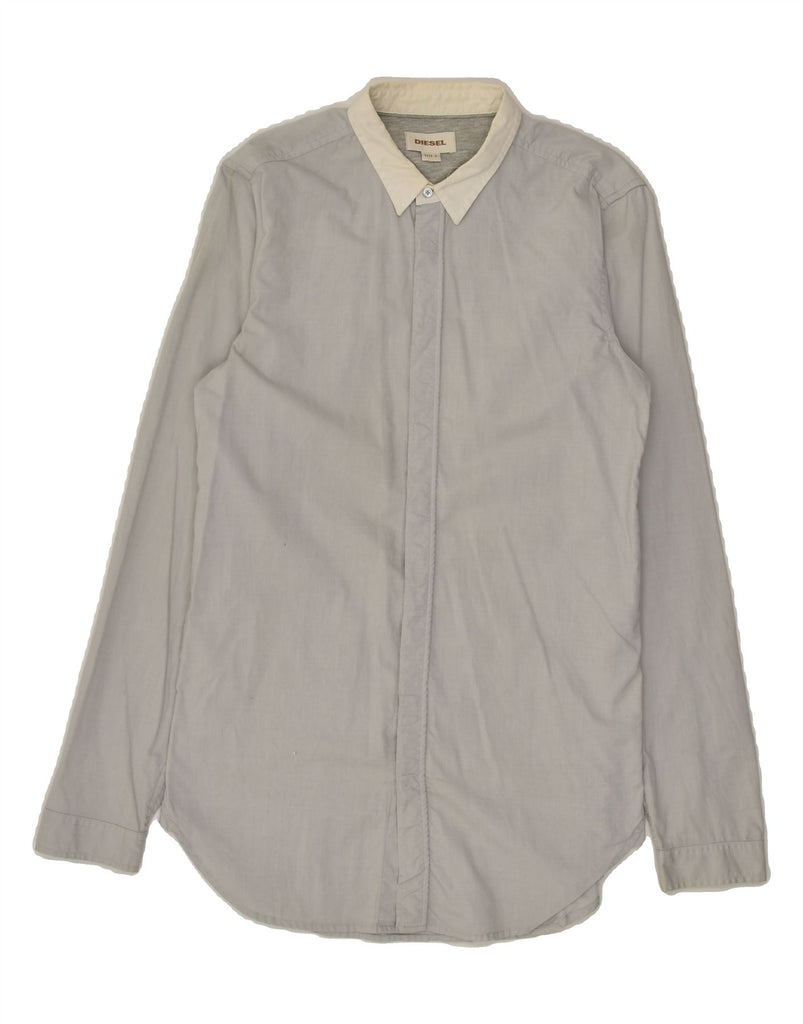 DIESEL Mens Shirt Small Grey Cotton | Vintage Diesel | Thrift | Second-Hand Diesel | Used Clothing | Messina Hembry 