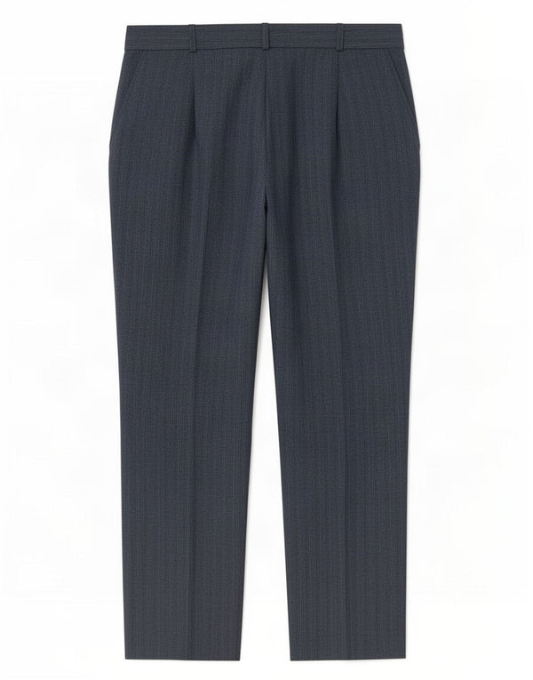 Marks & Spencer Womens Casual Trousers UK 16 Large W34 L28 Blue Pinstripe