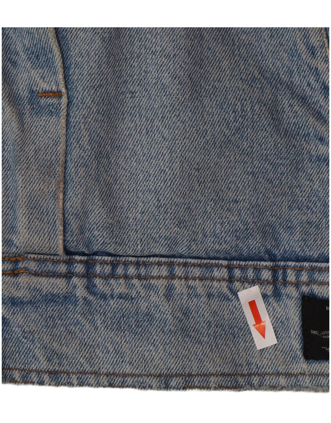 POP 84 Mens Denim Sherpa Jacket UK 38 Medium Blue