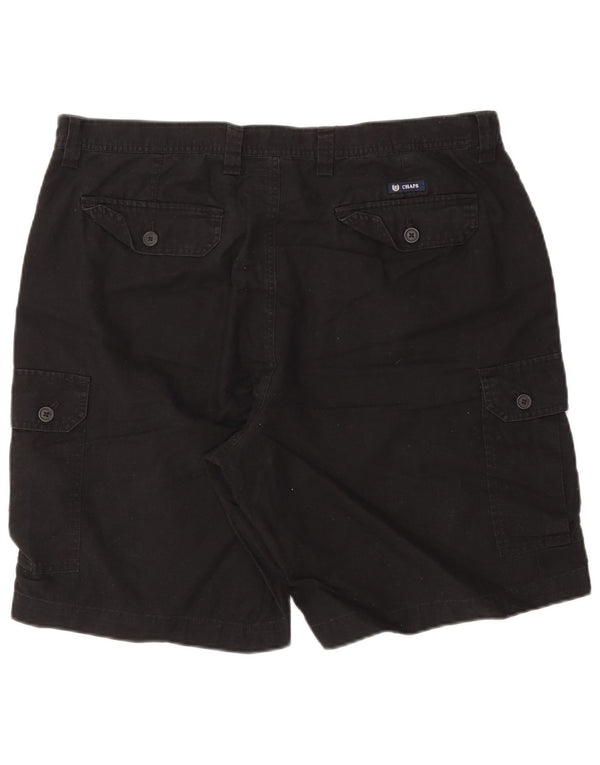 CHAPS Mens Cargo Shorts W38 XL Black Linen