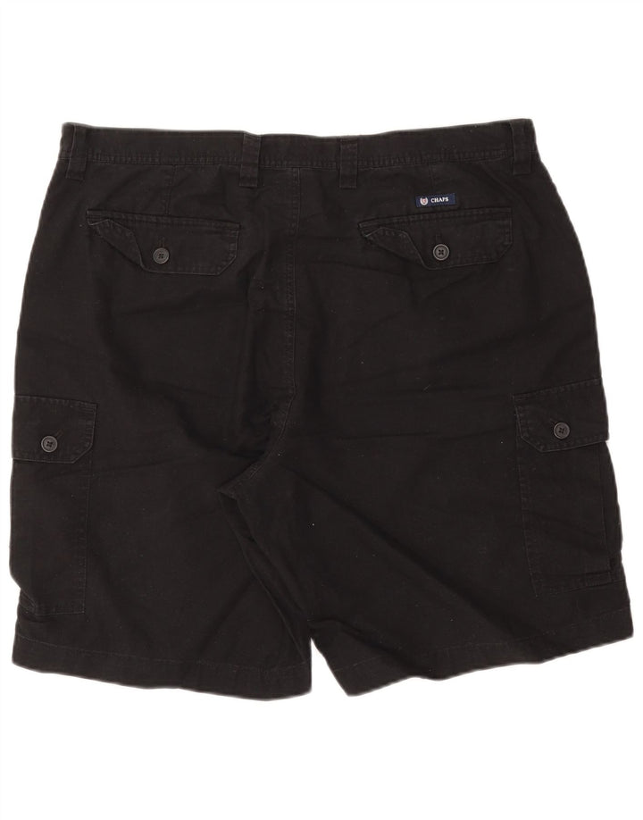 CHAPS Mens Cargo Shorts W38 XL Black Linen