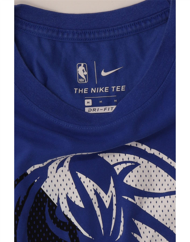 NIKE Mens Dallas Mavericks Graphic T-Shirt Top Medium Blue