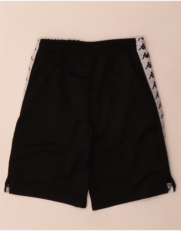 Kappa Boys Graphic Sport Shorts 11-12 Years Black Colourblock Polyester