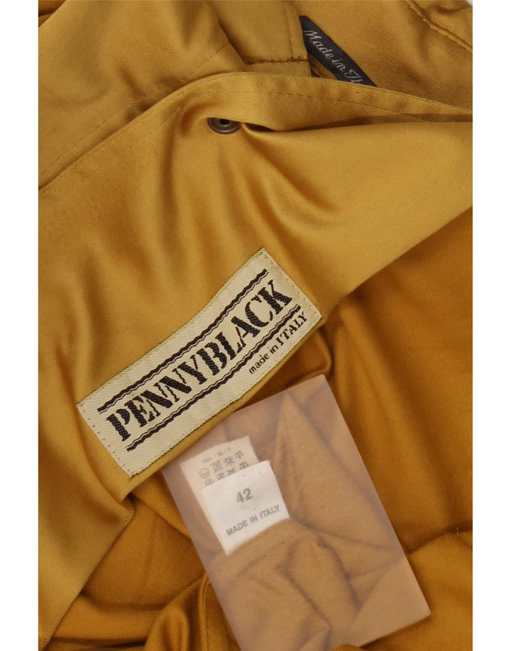 Penny Black Womens Oversized Trench Coat IT 42 Medium Yellow Cotton