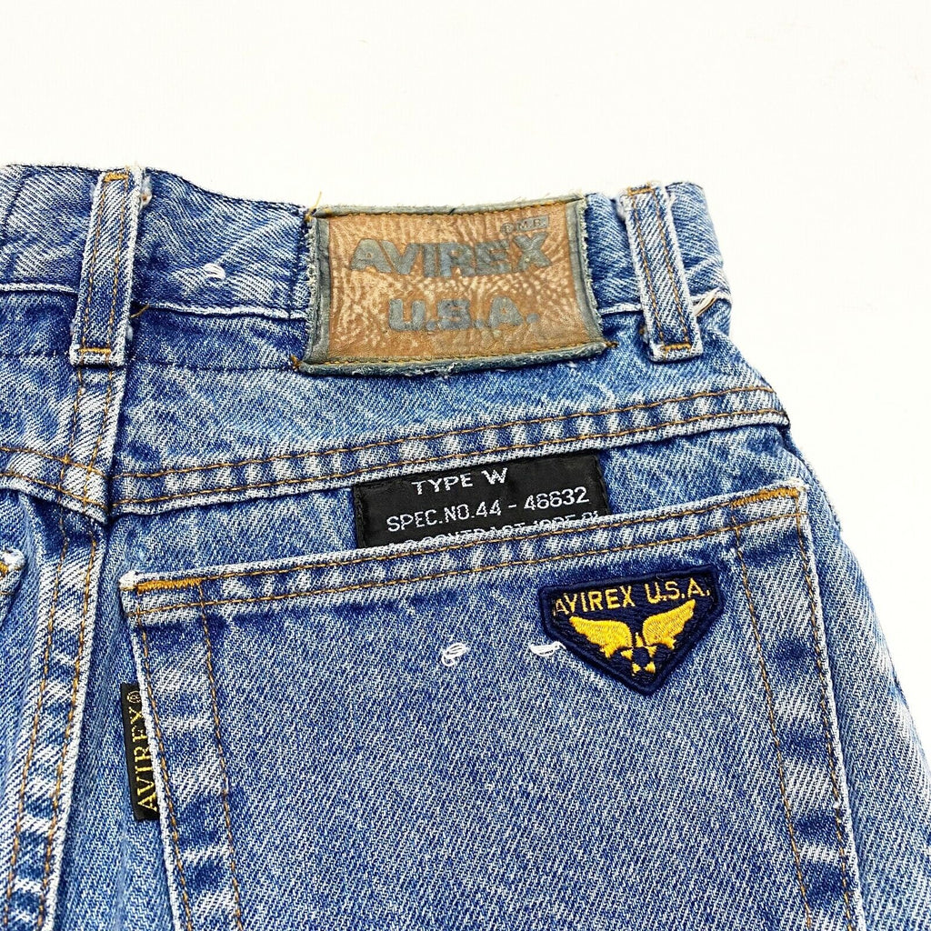 Avirex USA Women's Jeans | Vintage 90s Retro Military Apparel Trousers Blue VTG | Vintage Messina Hembry | Thrift | Second-Hand Messina Hembry | Used Clothing | Messina Hembry 