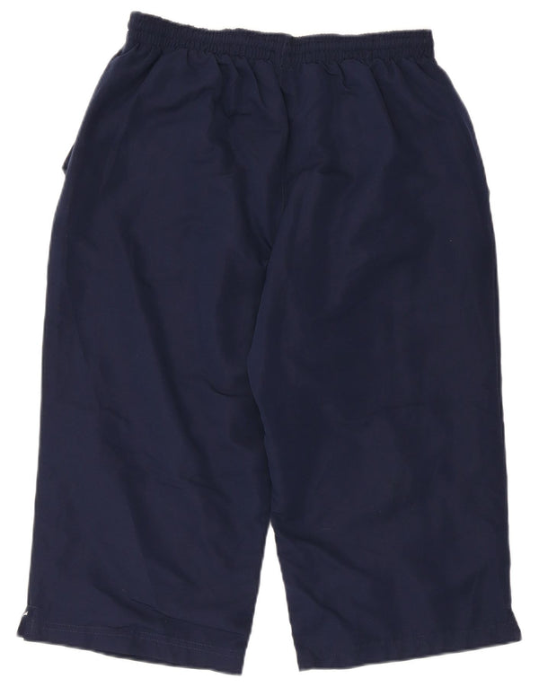 Umbro Womens Sport Shorts UK 12 Medium Navy Blue Polyester