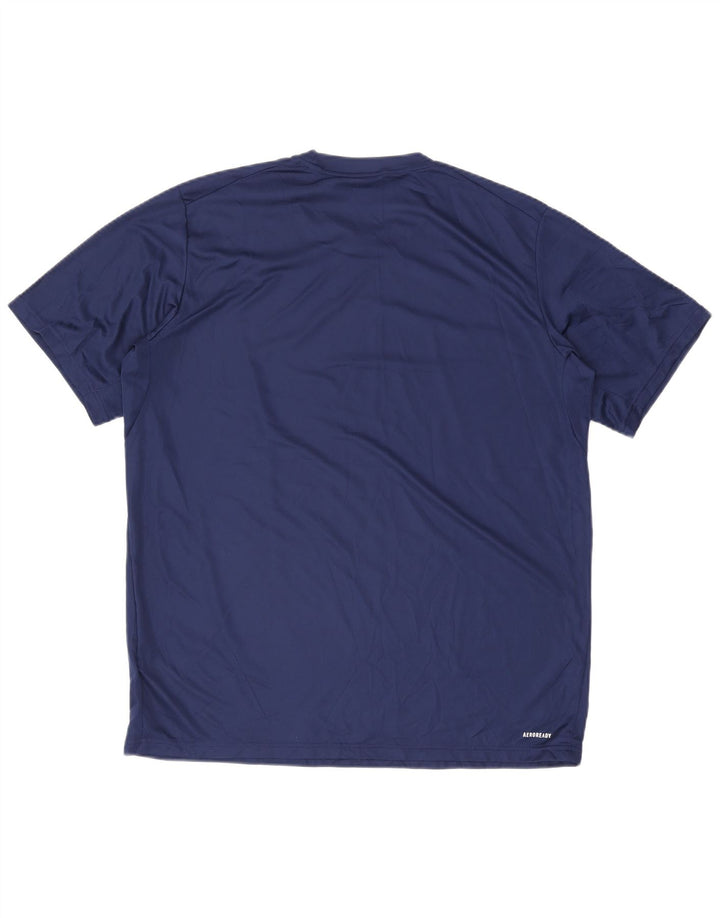 Adidas Mens Aeroready T-Shirt Top XL Navy Blue Polyester