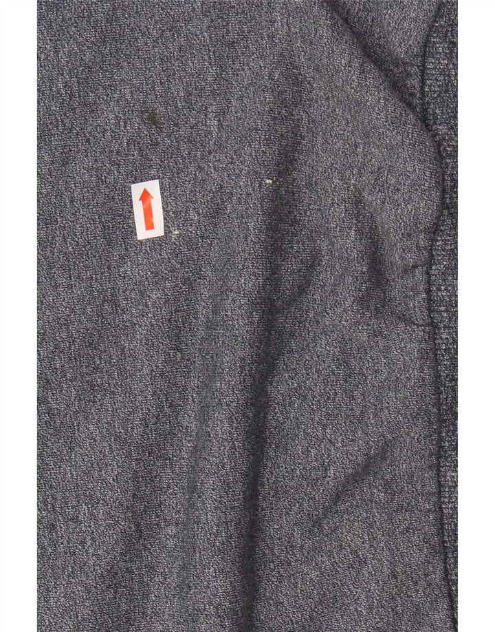 ELLESSE Womens Graphic Hoodie Jumper UK 14 Large Navy Blue Colourblock