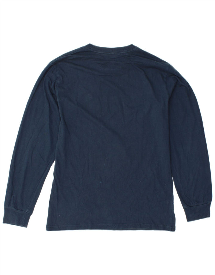 VANS Womens Classic Fit Graphic Top Long Sleeve UK 10 Small Navy Blue