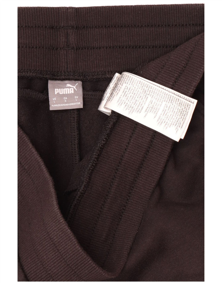 Puma Womens Windbreaker Trousers UK 14 Large Black Cotton