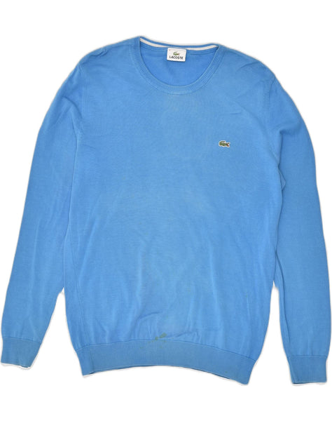 Lacoste Pullover Crew Neck Pure Laine deals Vierge Sweater Mens Sz 2XL EUR 7 Blue Gray