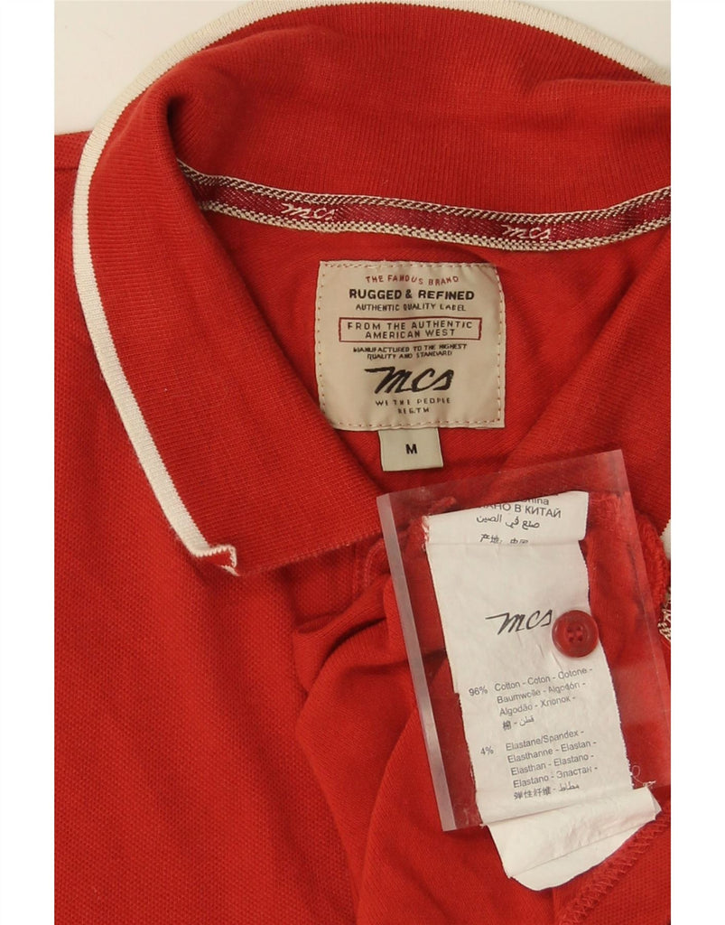 MARLBORO CLASSICS Mens Polo Shirt Medium Red Cotton Vintage Marlboro Classics and Second-Hand Marlboro Classics from Messina Hembry 
