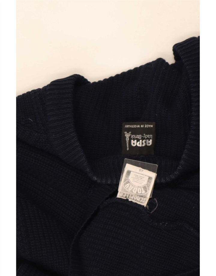 Schoeller Womens Cardigan Sweater IT 48 XL Navy Blue Polyacrylic