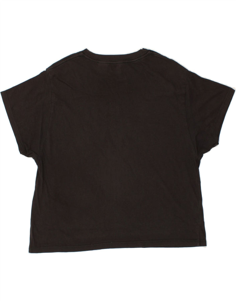 LEVI'S Womens Oversized Crop Graphic T-Shirt Top UK 6 XS Black Vintage Levi's and Second-Hand Levi's from Messina Hembry 