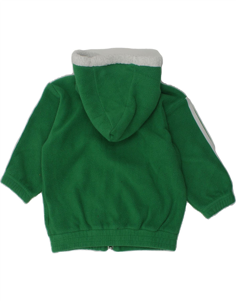 ADIDAS Baby Boys Hooded Fleece Jacket 6-9 Months Green Polyester | Vintage Adidas | Thrift | Second-Hand Adidas | Used Clothing | Messina Hembry 