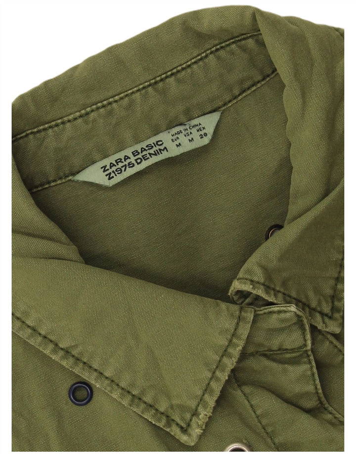 Zara Womens Oversized Military Utility Jacket UK 14 Medium Khaki