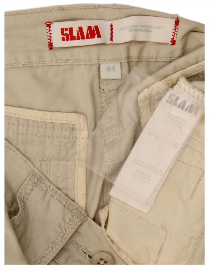 SLAM Womens Cargo Shorts IT 44 Medium W32  Beige Cotton