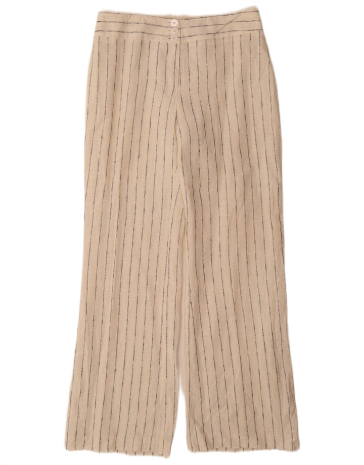 Marks & Spencer Womens Casual Trousers UK 12 Medium W32 L33 Off White