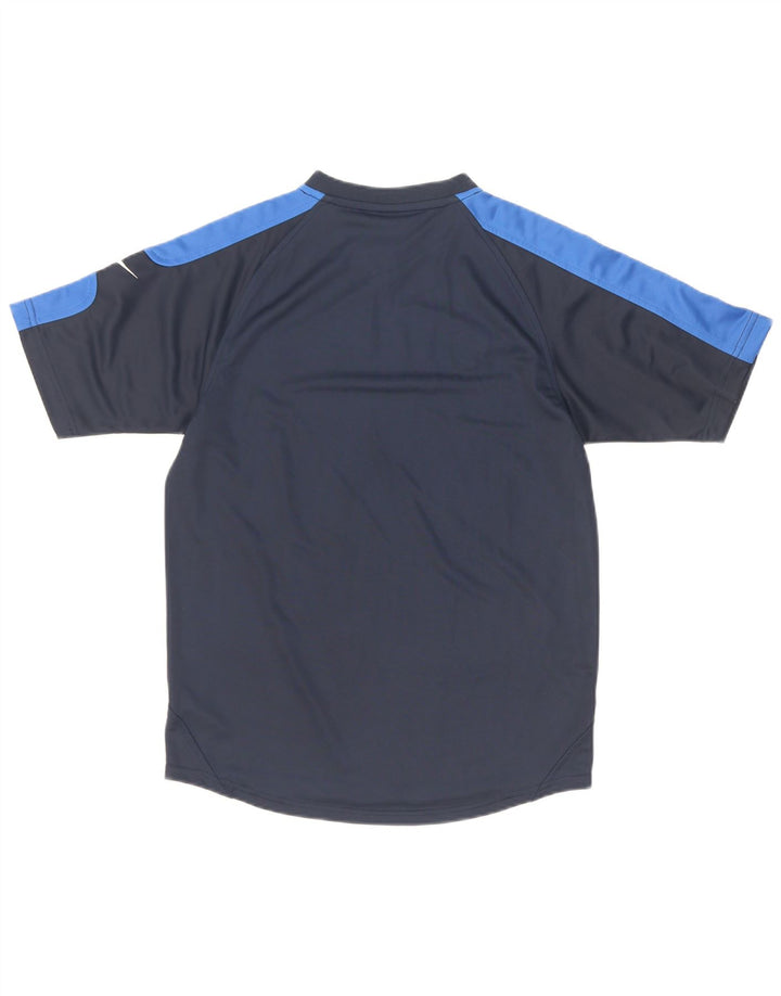 Nike Boys T-Shirt Top 12-13 Years Large Navy Blue Colourblock Polyester