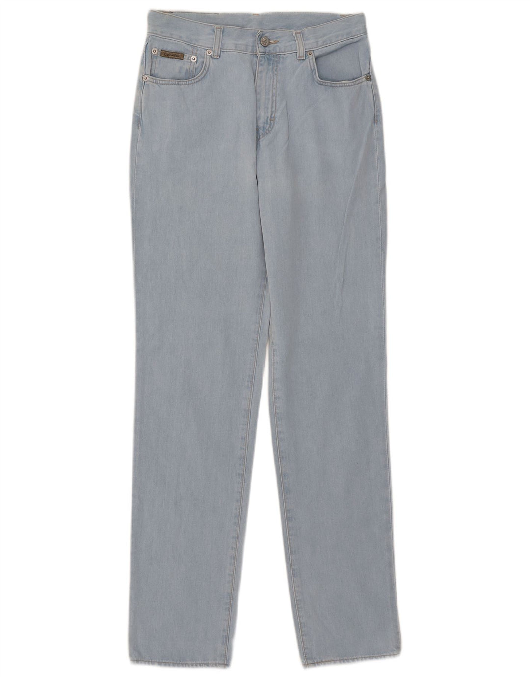 Calvin Klein Womens Straight Jeans W30 L32 Blue Cotton