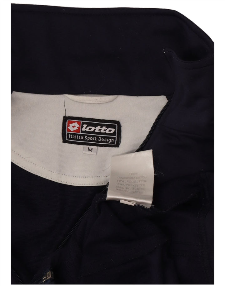 Lotto Mens Graphic Tracksuit Top Jacket Medium Navy Blue Colourblock