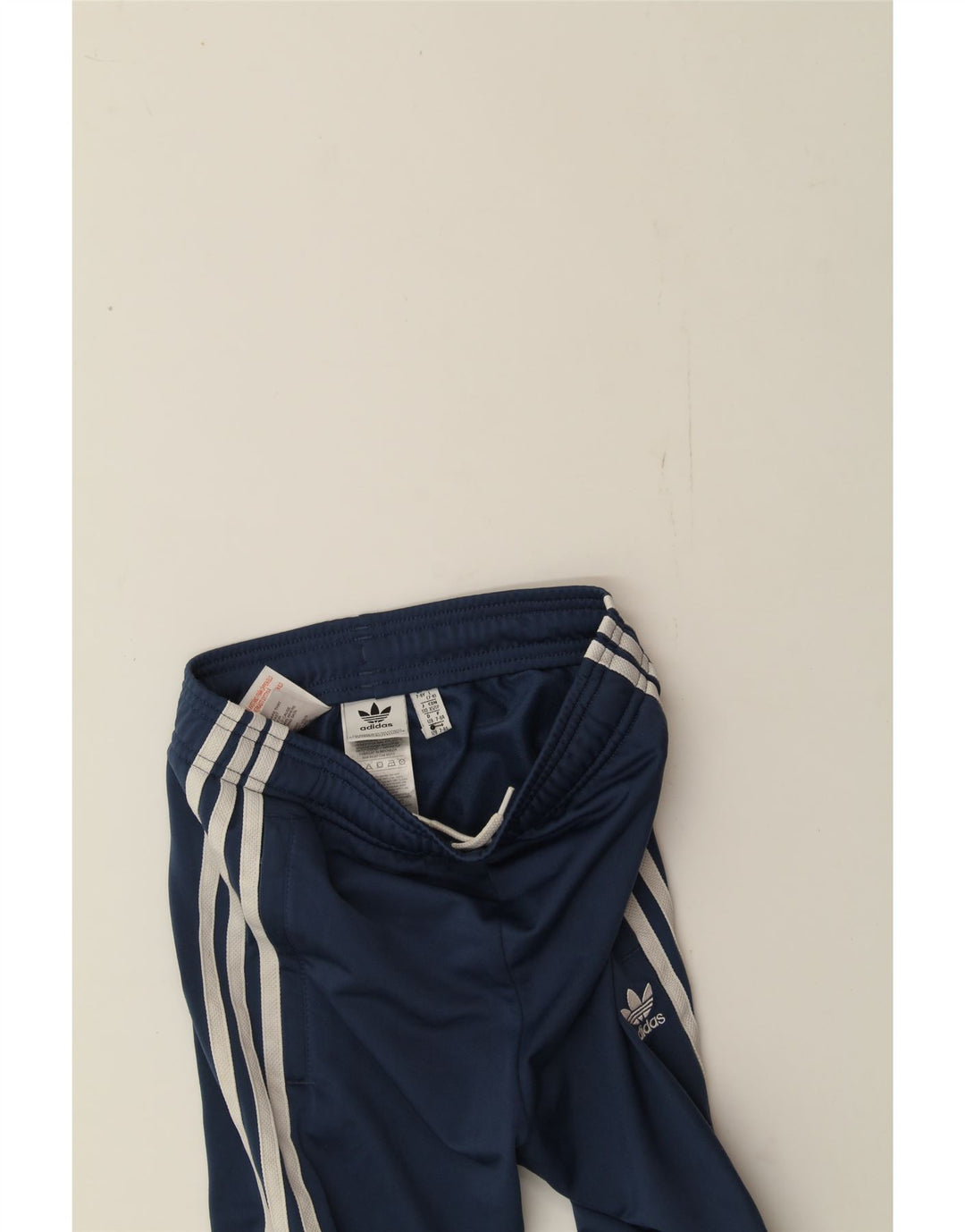 ADIDAS Boys Tracksuit Trousers Joggers 7-8 Years  Navy Blue Polyester Vintage Adidas and Second-Hand Adidas from Messina Hembry 
