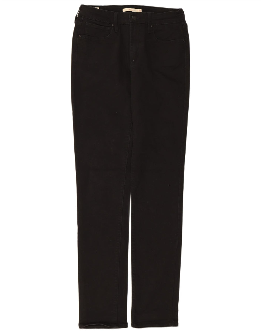 Levi's Womens 710 Slim Jeans W30 L34 Black Cotton
