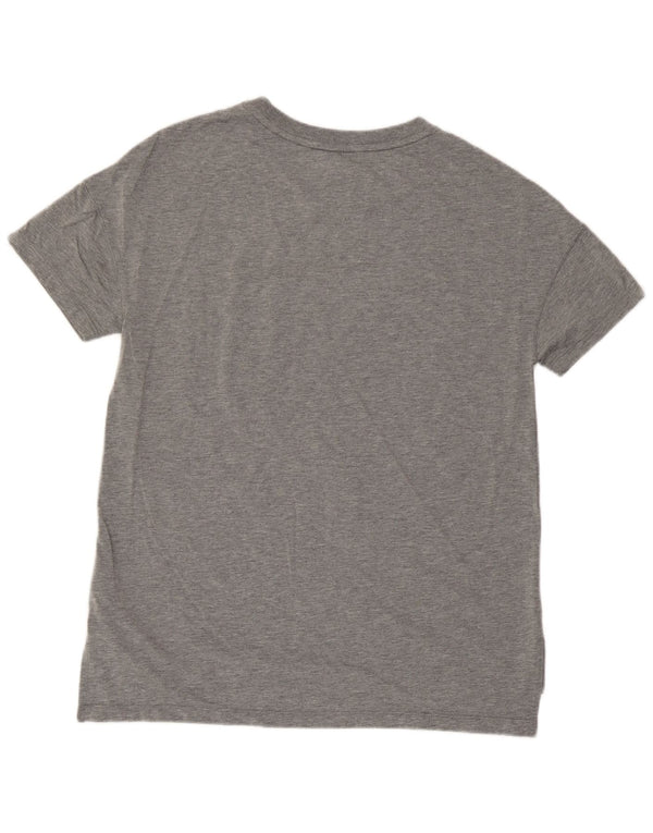 Nike Womens T-Shirt Top UK 14 Medium Grey Flecked Modal