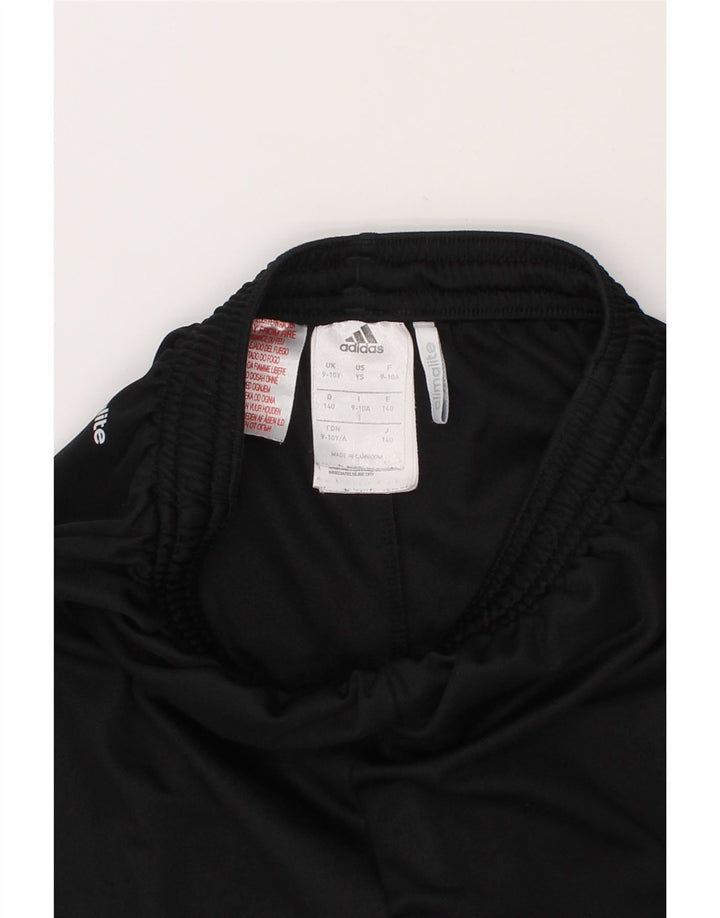 ADIDAS Boys Climalite Sport Shorts 9-10 Years Black Polyester Vintage Adidas and Second-Hand Adidas from Messina Hembry 