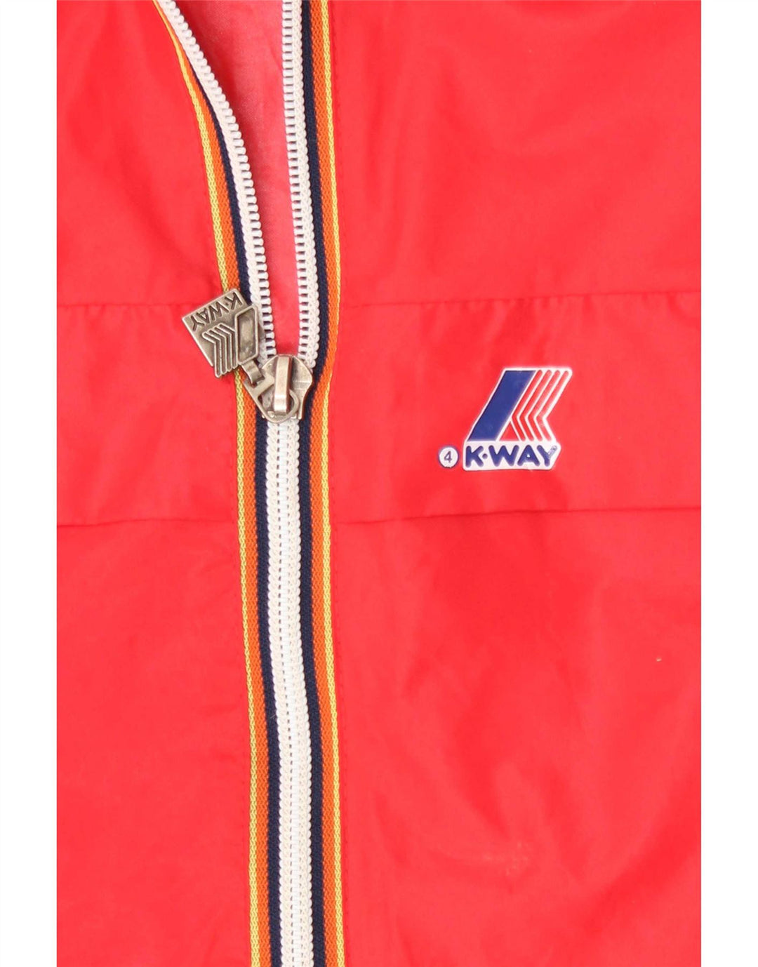 K-Way Womens Hooded Rain Jacket UK 14 Medium Red