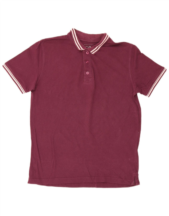 Dack's Mens Polo Shirt Medium Burgundy Cotton