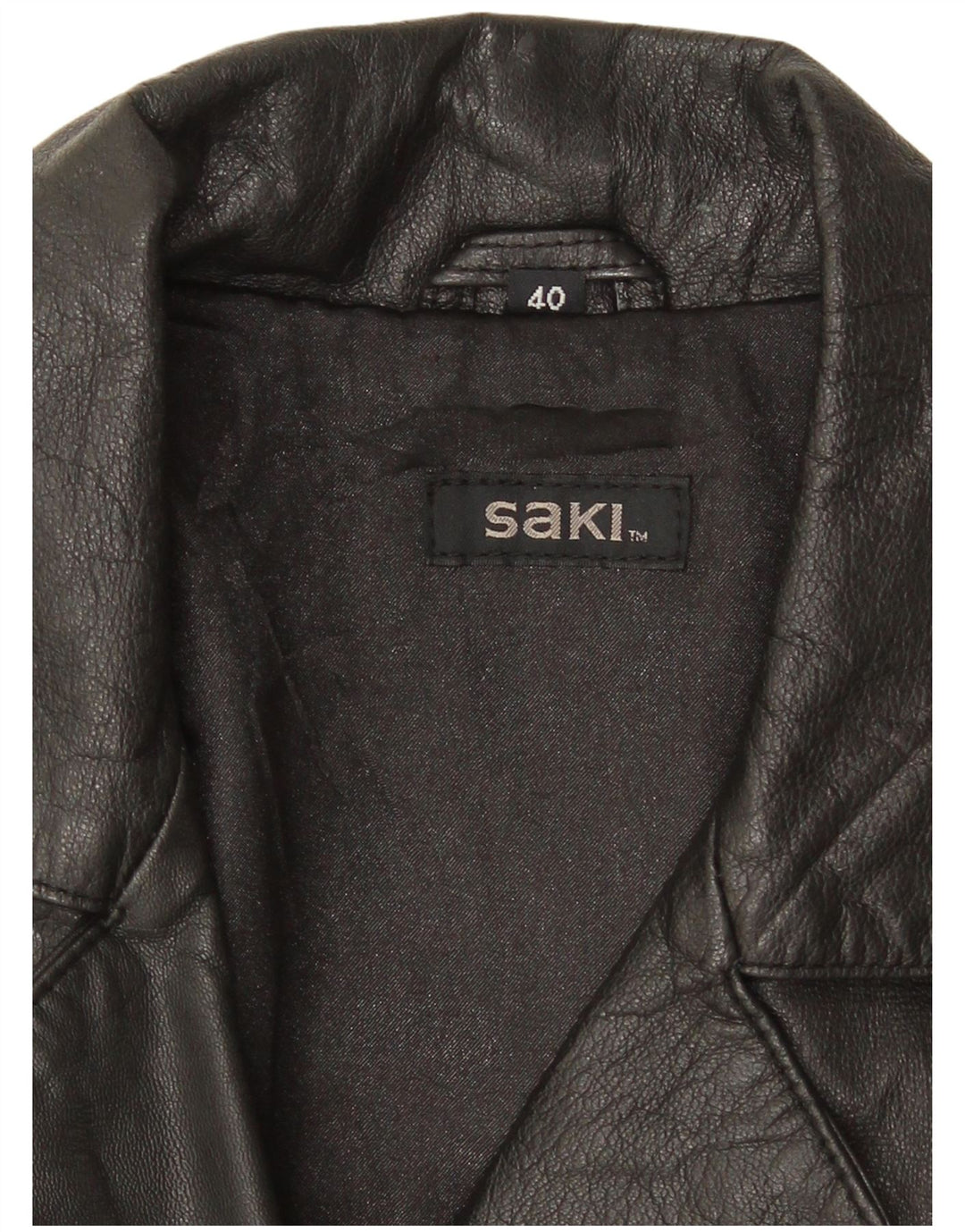 Saki Womens Leather Jacket EU 40 Medium Black Leather