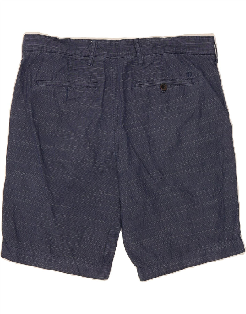 BLUE HARBOUR Mens Chino Shorts W34 Large  Navy Blue Pinstripe Cotton Vintage Blue Harbour and Second-Hand Blue Harbour from Messina Hembry 