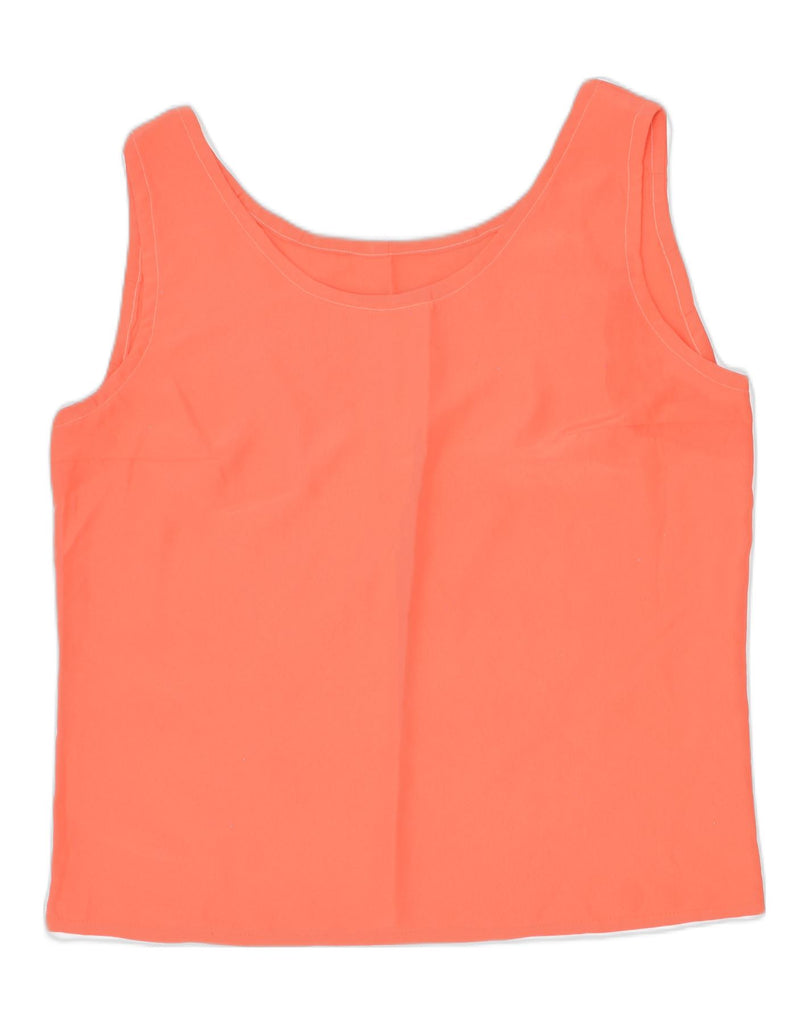 VINTAGE Womens Crop Vest Top UK 14 Large Orange | Vintage Vintage | Thrift | Second-Hand Vintage | Used Clothing | Messina Hembry 