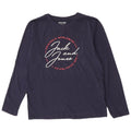 Jack & Jones Mens Graphic Top Long Sleeve Small Navy Blue Cotton