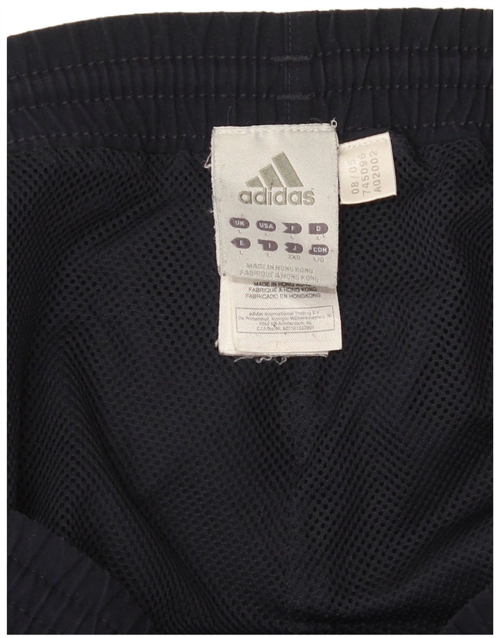 Adidas Mens Tracksuit Trousers Joggers Large Navy Blue Polyester
