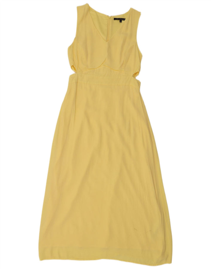 French Connection Womens Sleeveless Maxi Dress UK 12 Medium  Yellow Viscose