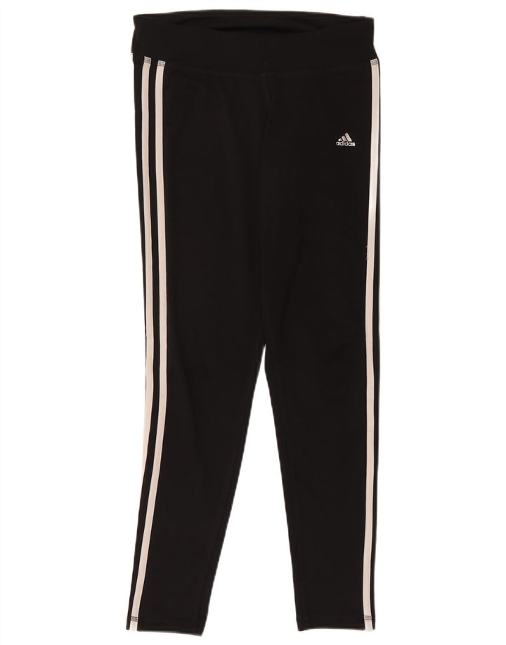 Adidas Womens Leggings UK 8/10 Small  Black Polyester