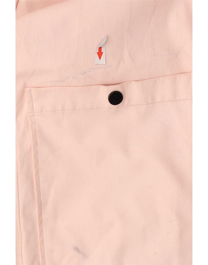 Topshop Womens Hooded Regular Fit Rain Jacket UK 8 Small Pink Polyester
