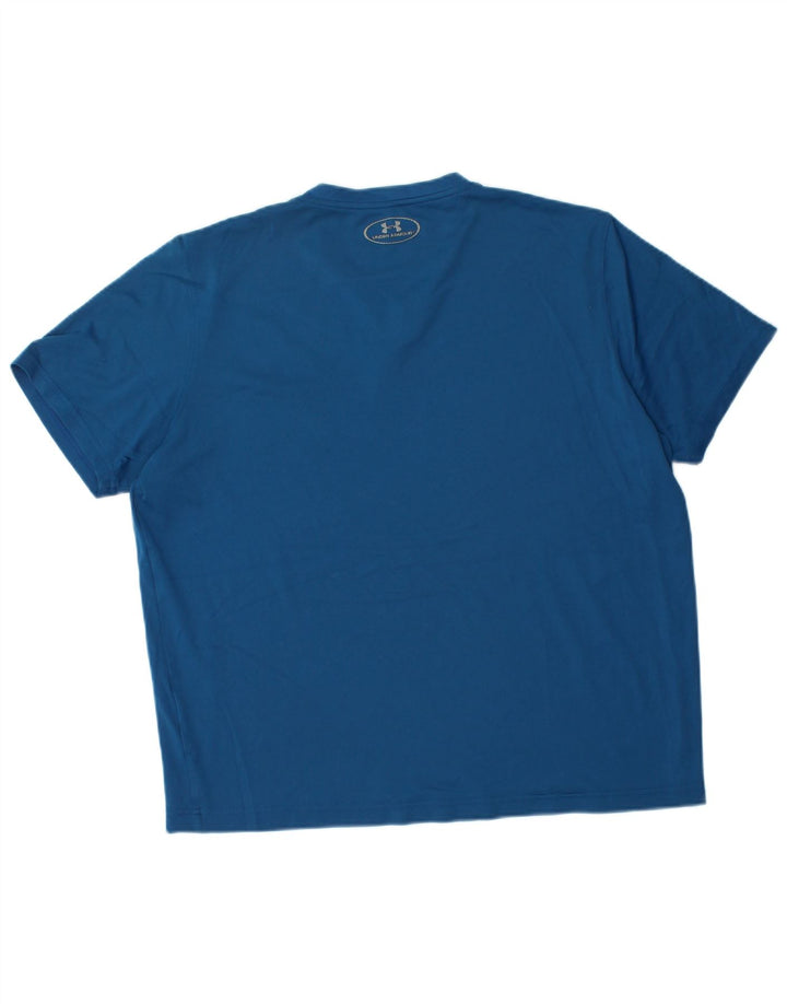Under Armour Mens Heat Gear T-Shirt Top Medium Blue