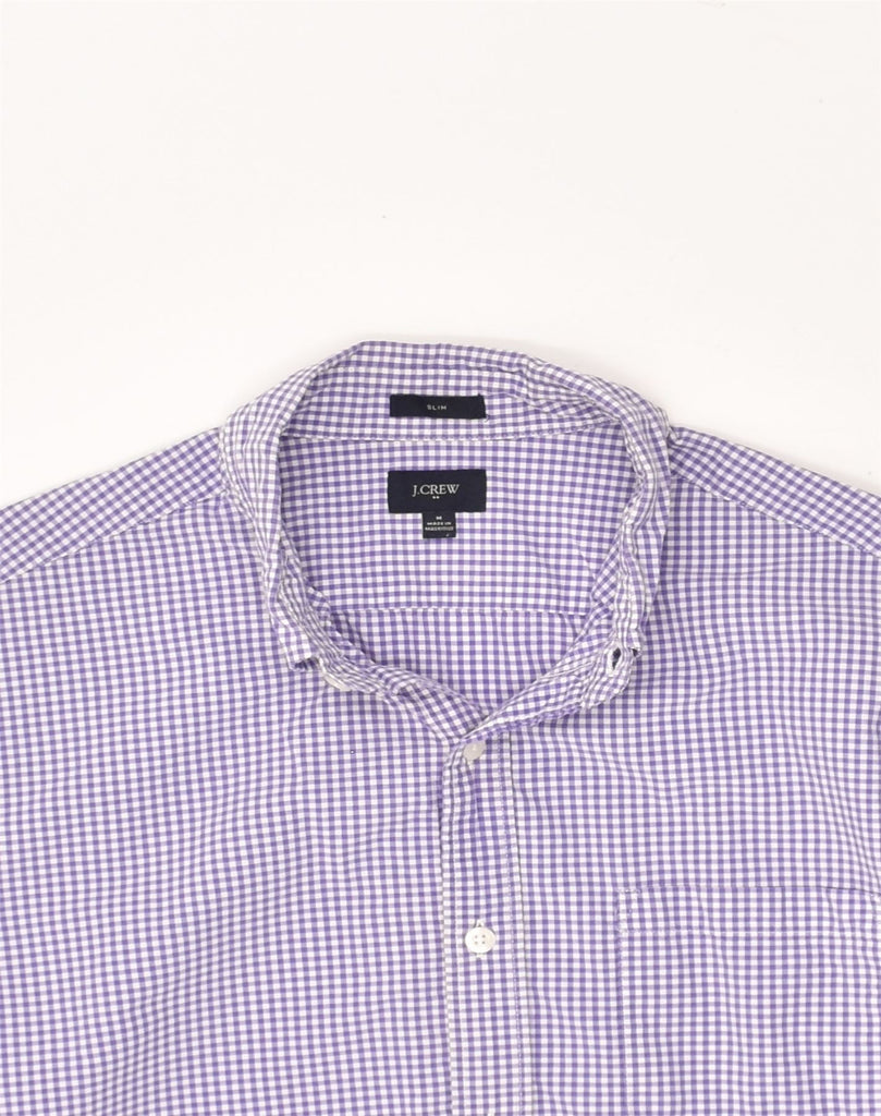 J. CREW Mens Slim Fit Shirt Medium Purple Gingham Cotton | Vintage J. Crew | Thrift | Second-Hand J. Crew | Used Clothing | Messina Hembry 