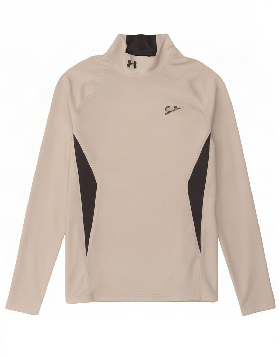 Under Armour Mens Cold Gear Top Long Sleeve Small White Colourblock