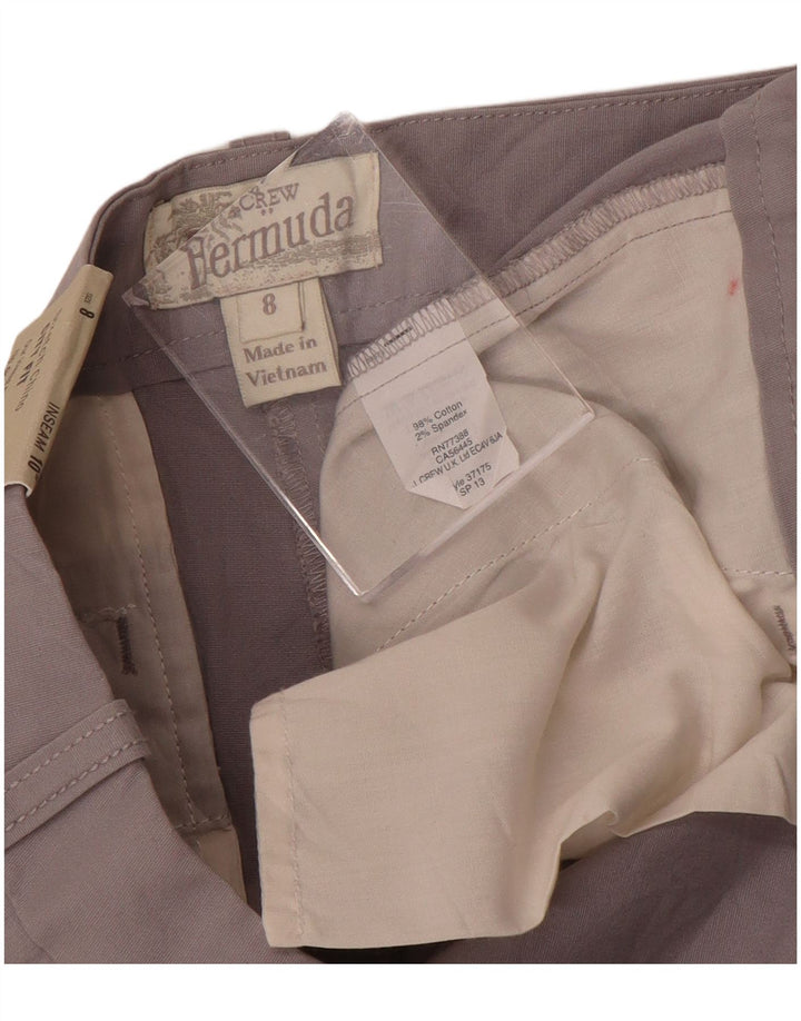 J. CREW Womens City Fit Bermuda Shorts US 8 Medium W32 Grey Cotton