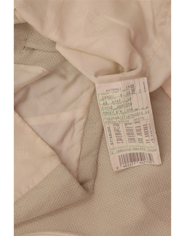 Vintage Mens Waistcoat IT 56 2XL Grey Silk