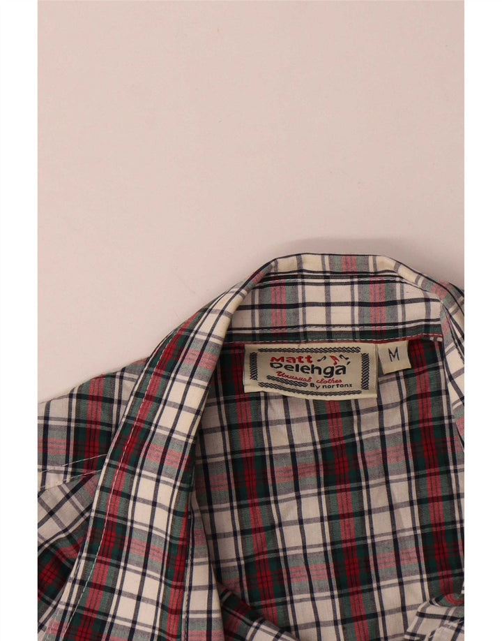 Matt Delehga Womens Short Sleeve Shirt Blouse UK 12 Medium Multicoloured